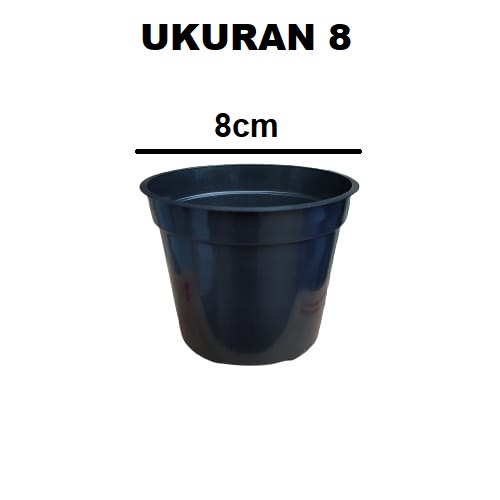 GRATISSSSS ONGKIRRR MDN Pot Hitam Ukuran 30cm 25cm 20cm 12cm 10cm 8cm Pot bunga plastik murah Pot Bibit Besar Mini Kecil