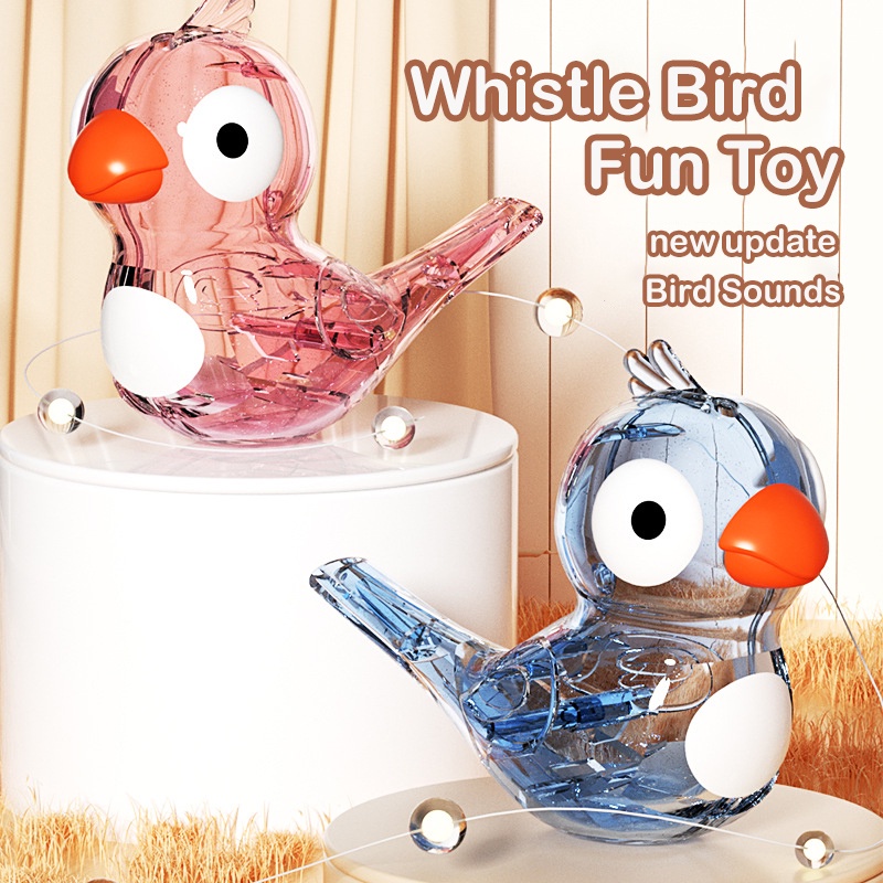 Mainan Burung Menyenangkan Portabel Peluit Air Alat Musik Mainan Burung Lucu Panggilan Dengan Tali D