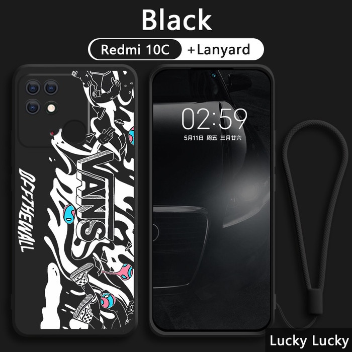 Soft Case Redmi 10C Graviti Matte Softcase Silicone Square Premium Free Tali