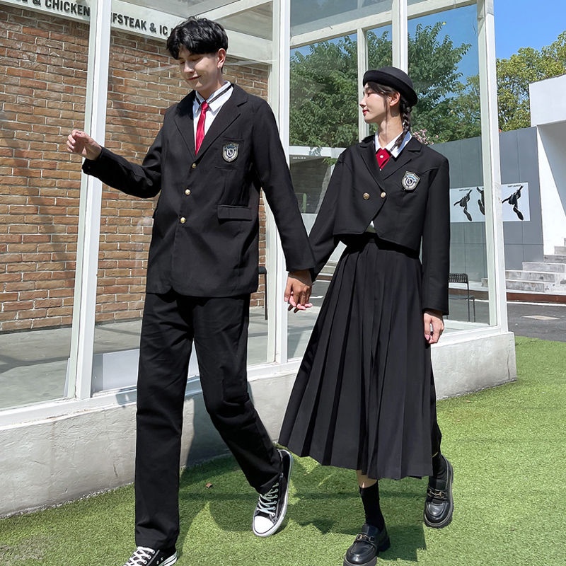 Couple outfit, autumn JK uniform, shirt, style suit, high school student British style