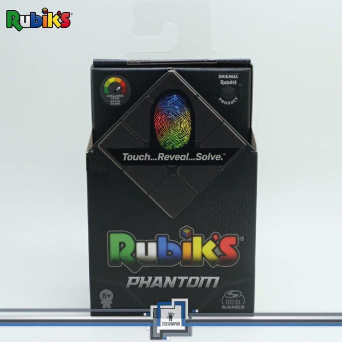 Rubik's Phantom Cube Mainan Rubiks Touch Feel Reveal 3x3