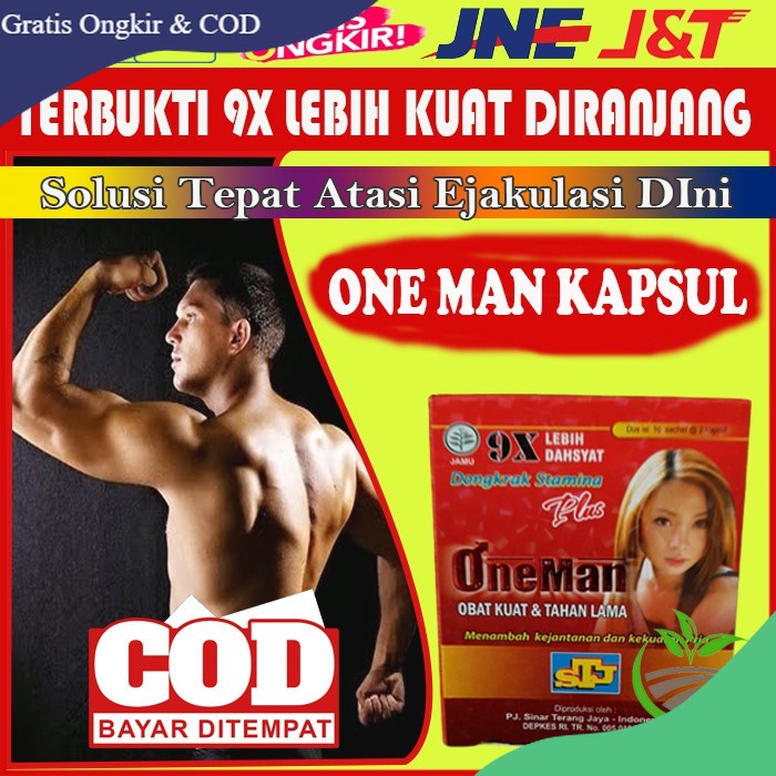 One Man Kapsul Original Obat Kuat Kesehatan Sex Pria Dewasa Tahan Lama Herbal
