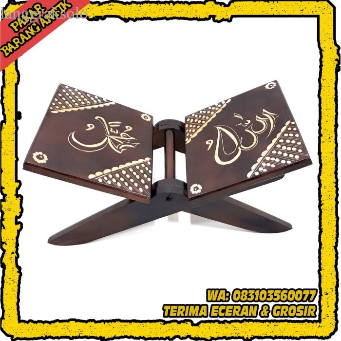 

termurah Meja Belajar Lipat Rekal Alas Baca Al Quran Kayu Jati Ukir Cukit