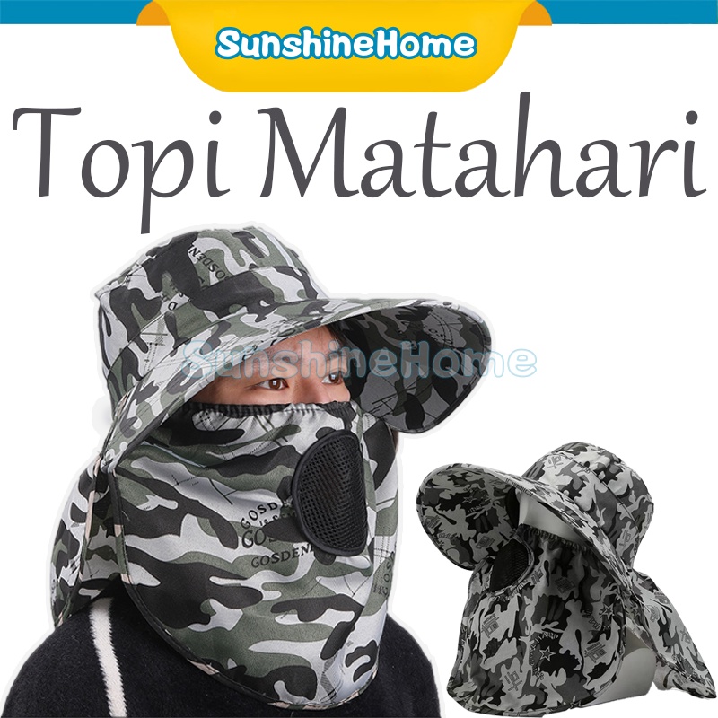 Topi Visor Cadar Pria Anti UV Lebar / Topi Pantai Pria Import / Topi Pantai Cadar