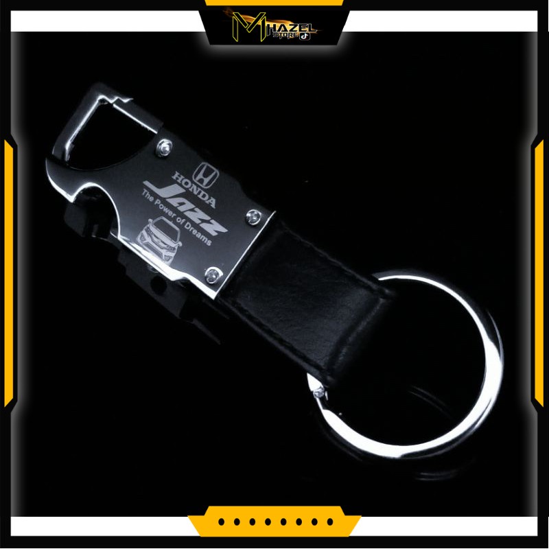 Gantungan kunci kulit silikon remote mobil Honda jazz Mewah