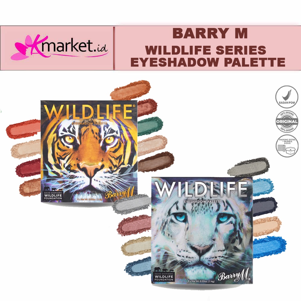 BARRY M Wildlife Series Eyeshadow Palette - Snow Leopard | Matte & Shimmer Finish | Tiger | Matte & 