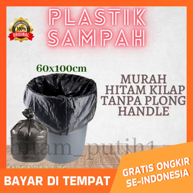 Plastik sampah Trashbag 60x100 Kantong sampah 60 x 100 ukuran kecil besar jumbo warna hitam