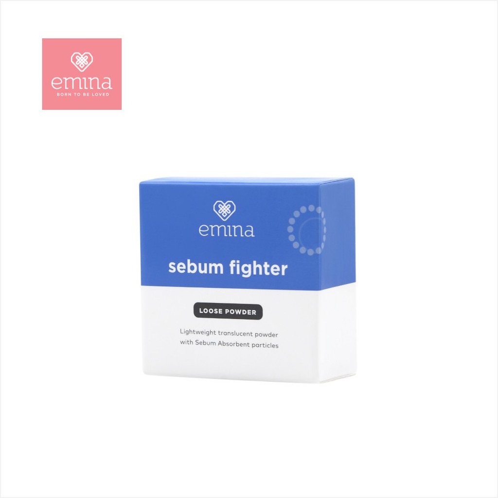 WFC Cosmetics - EMINA Sebum Fighter Loose Powder Indonesia - Bedak Tabur 8g - Powder With Sebum Abso