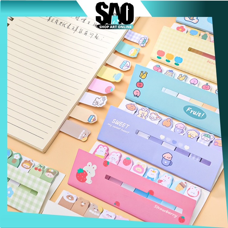 

SAO - S6155 Karakter Memo Sticky / Memo Sticky Motif Karakter / Sticky Notes Mini 8 in 1 / Penanda Buku Stationery Memo Pad