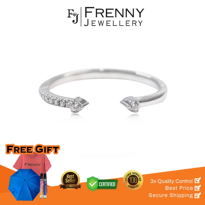 Cincin Berlian L-String Twins F VVS Frenny Jewellery