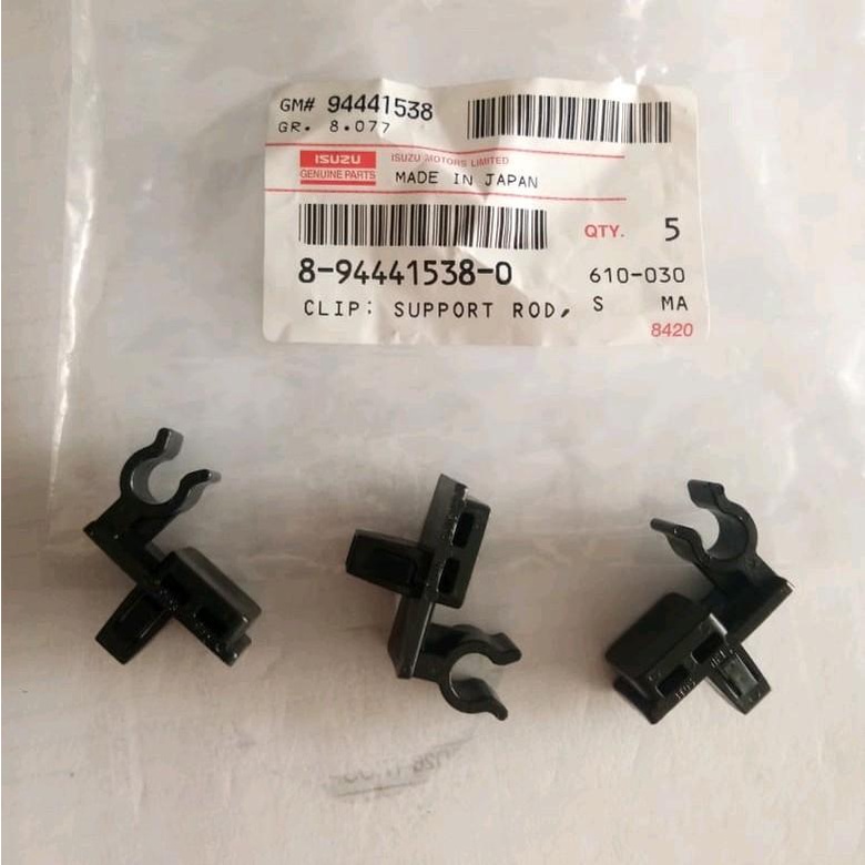 Original kancing klip tiang penyangga kap mesin Isuzu Panther old 2300 / 2500cc clip support rod cap
