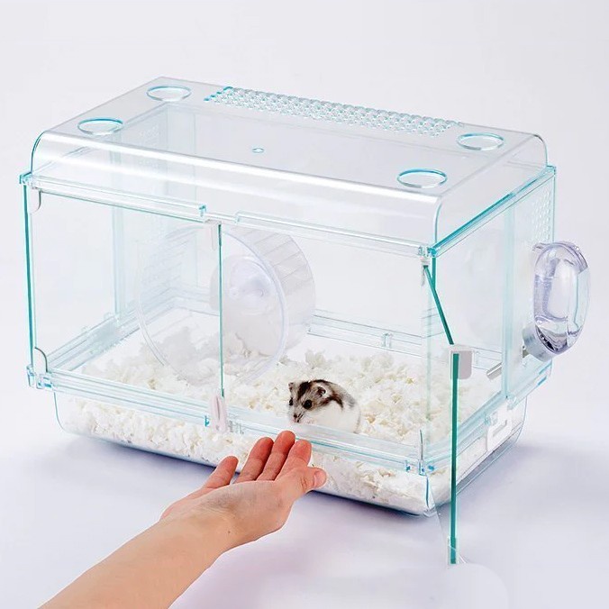 Kandang Hamster Kaca Mewah GEX Glass Harmony 450 Plus Premium