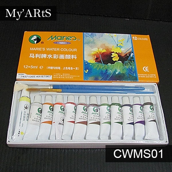 

Maries Watercolor Tube 12 x 5 ml Cat Air Watercolour Myarts