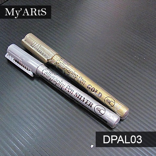 

Artline Caligraphy Pen Metalic EK-993 Spidol Permanent Emas Perak Kaligrafi Lettering Paint Marker
