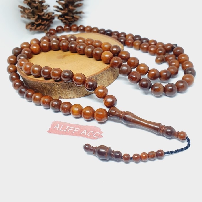 big size 10 mm tasbih kayu kaokah 99 butir 1000%asli
