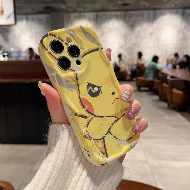 Pokemon Pikachu Fullcover Soft Case For iPhone 6 6s 6 Plus 6s Plus 7 8 SE 7 Plus 8 Plus X Xs Xr Xs M