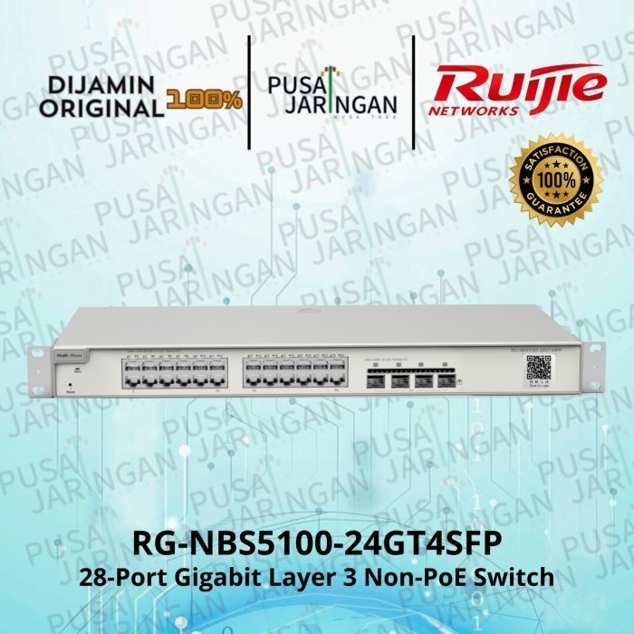 Ruijie RG-NBS5100-24GT4SFP L2+ Managed Switch 24 Port Gigabit 4 SFP