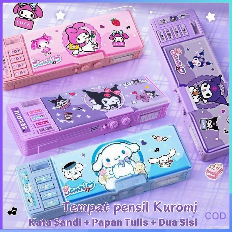 

[COD] Baru Kuromi Kotak Alat Tulis Multifungsi Kunci Kode Perempuan Pensil Sanrio Dua Sisi Bernilai Tinggi Kapasitas Besar Dengan pena yang bisa dihapus