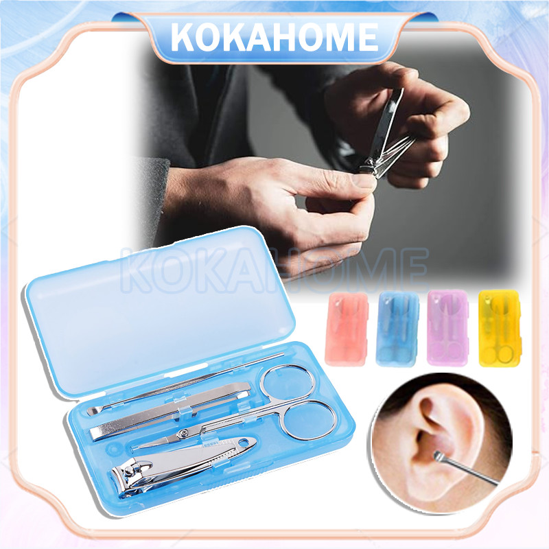 menicure pedicure set 4in1/manicure pedicure alat gunting kuku 4 in 1/pedicure menicure set 4in1