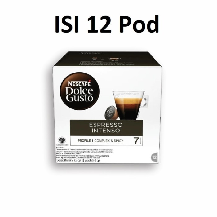 

READY STOCK!!! Nescafe Dolce Gusto Espresso Intenso 16 Capsule | Coffee Kapsul Kopi - November 2025, 12 pcs