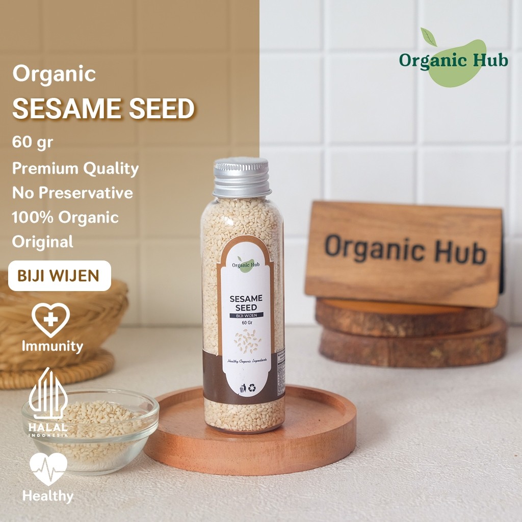 

Organic Hub Biji Wijen Sangrai Bumbu Masak Hiasan Makanan Khas Rempah Nusantara 60gr