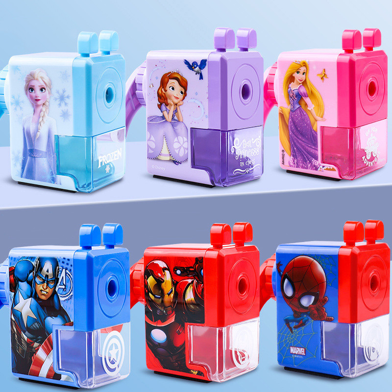 

Disney Pencil Sharpener Sofia Frozen Spider Man Pencil Knife Tools Hand Crank Sharpener Student Supplies Kids School Stationery