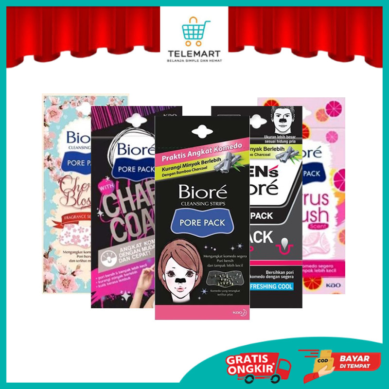 BIORE PORE PACK CLEANSING STRIPS PLESTER AMPUH PENGANGKAT KOMEDO PADA HIDUNG