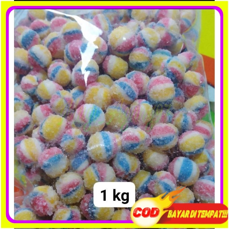 

Permen Marble Bola Pelangi 1 kg halal