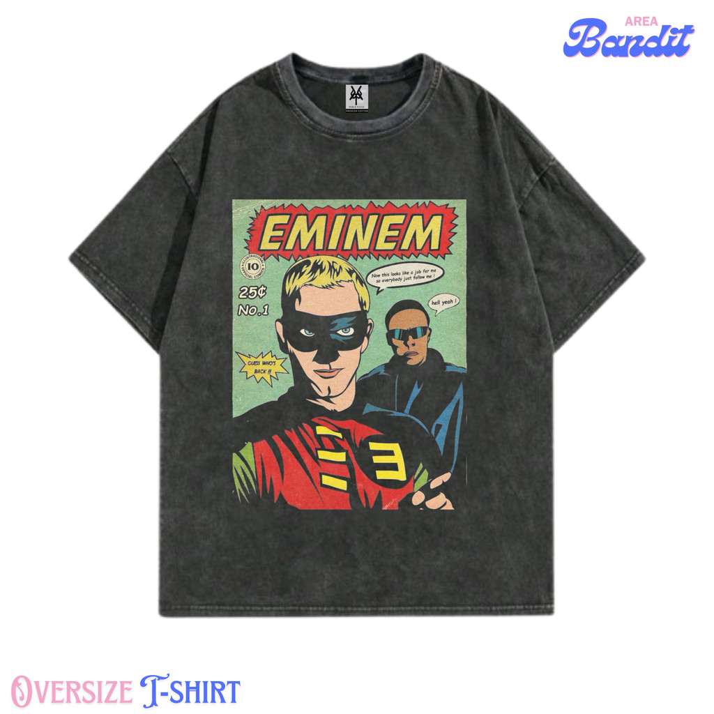 Bandit Area "kaos eminem dr dre" Oversized T-shirt washing washed