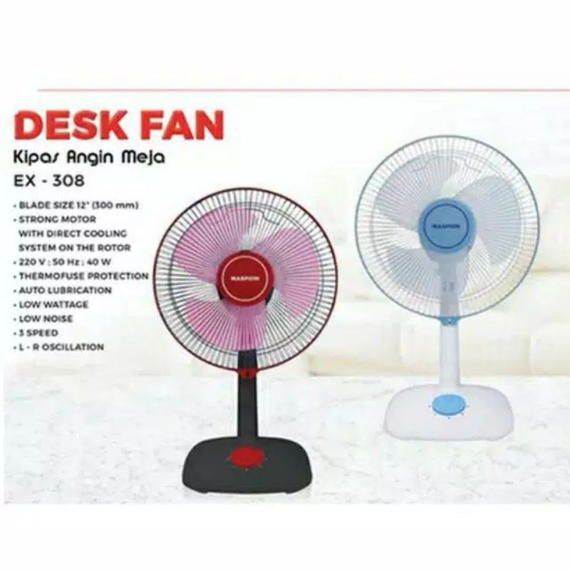 Kipas Angin Desk Fan Maspion EX-308 12" EX 308