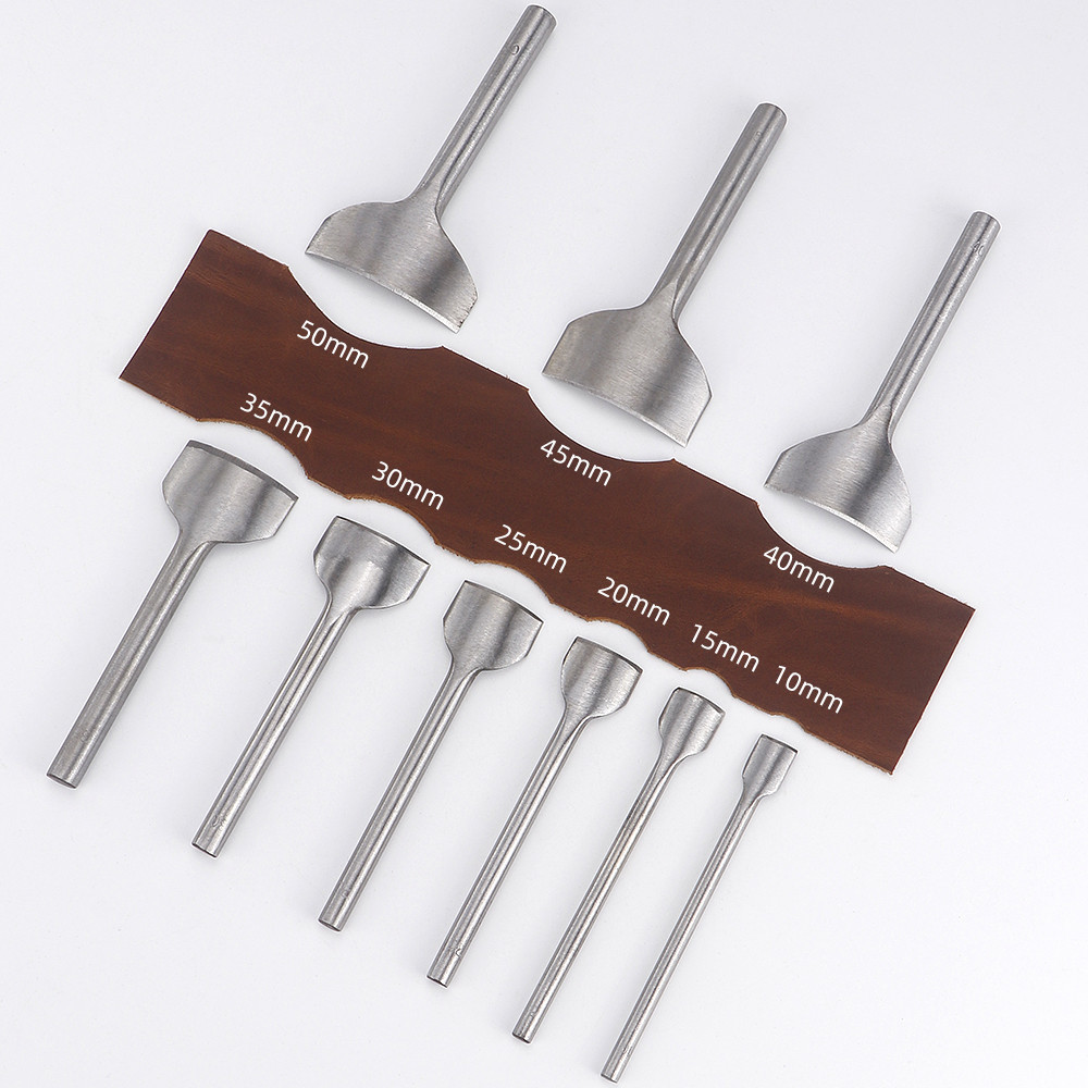 

3 Sizes Leather Arch Curve Cutter Craft Strap Belt DIY Arc Flatter Curve End Corner Plated Cutting Punch Tool Kit