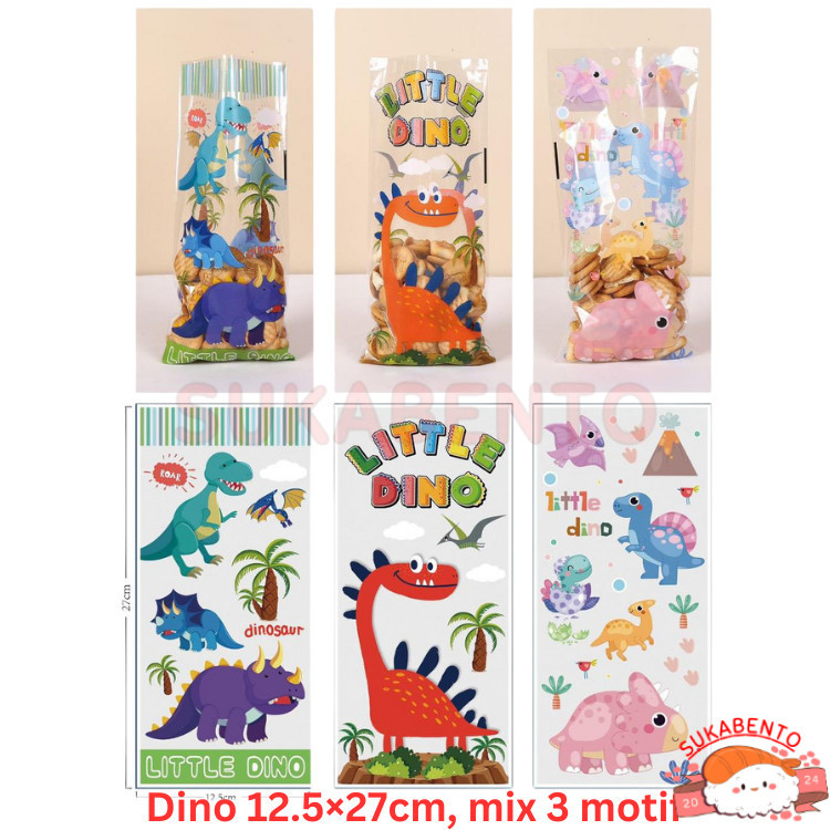 

SBT Plastik Kado Dinosaurus 12.5 x 27 cm isi 50 Lembar Love Valentine Bingkisan Snack Cokelat Ulang Tahun Karakter Lucu Plastik Snack Ultah Anak Cowok Cewek Ulang Tahun Plastik Biskuit Permen