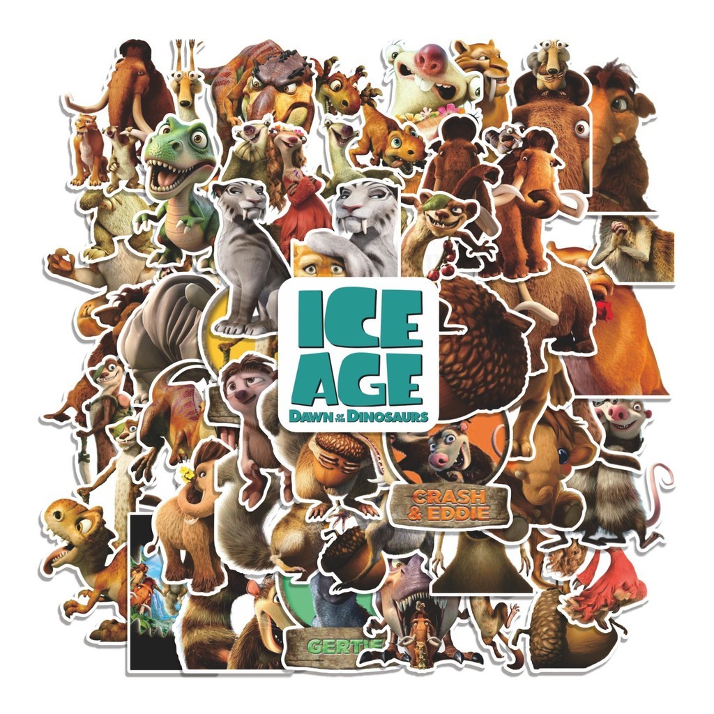 

COD 50 Pcs Stiker ICE AGE - DOTD Lucu Anti Air Untuk Dekorasi Notebook Sepeda Skateboard Handphone