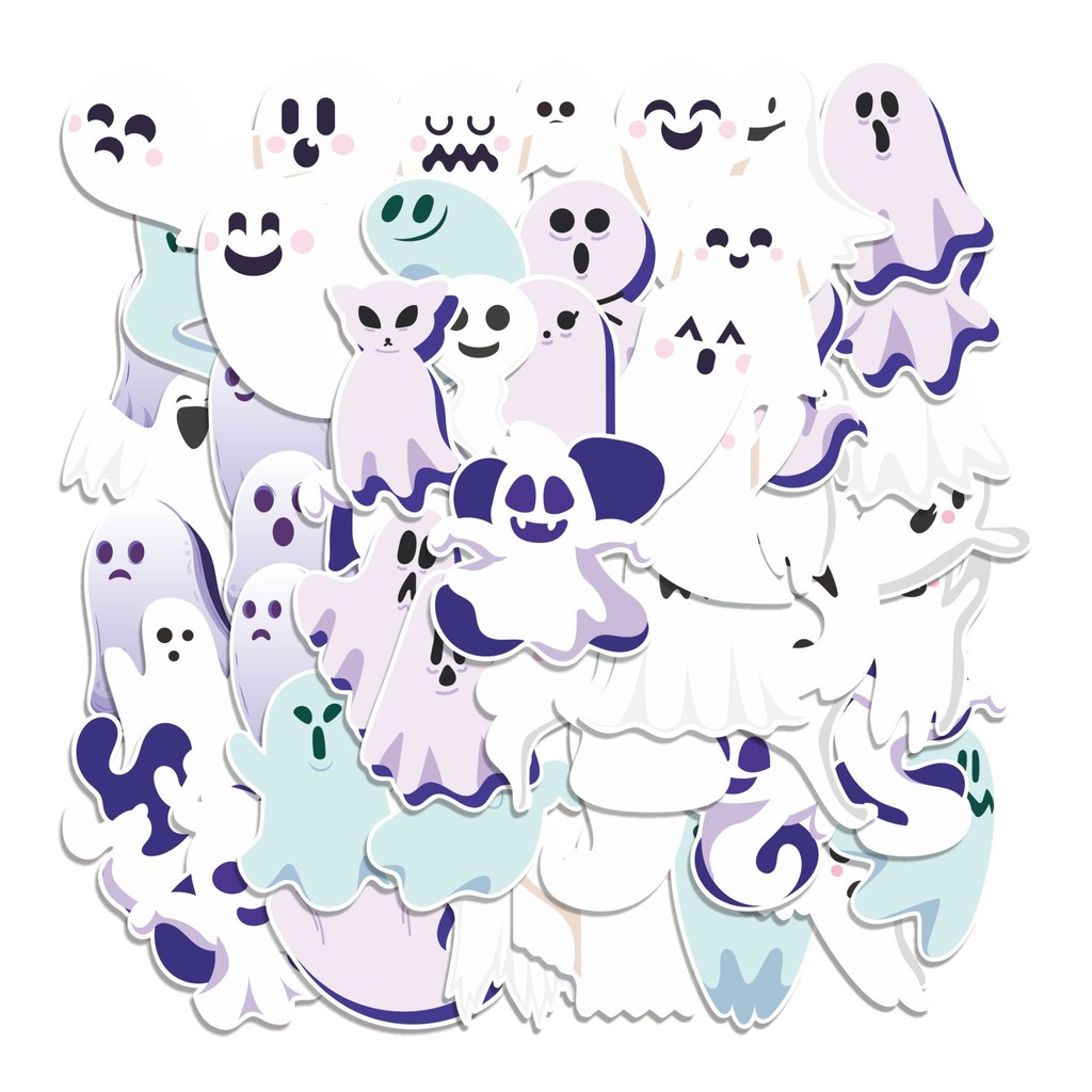 

COD 50 Pcs Stiker Ilustrasi Hantu / Vector Hantu / Ghost Vector Lucu Anti Air Untuk Dekorasi Notebook Sepeda Skateboard Handphone