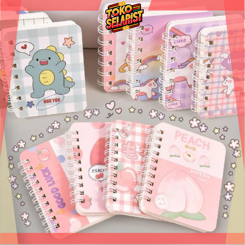 

COD Makassar Buku Catatan Kecil Notebook Ring Motif / Notebook Ring Motif / Buku Catatan Ring / Buku Mini Alat Tulis Portable