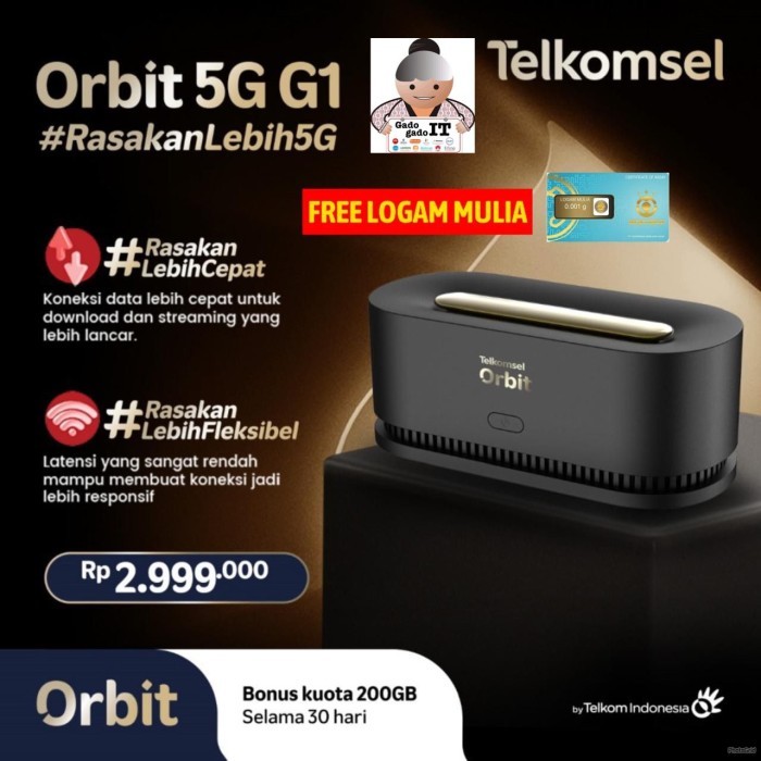 Telkomsel Orbit 5G G1 Modem Wifi 5G Speed Free Telkomsel 200GB HKM881