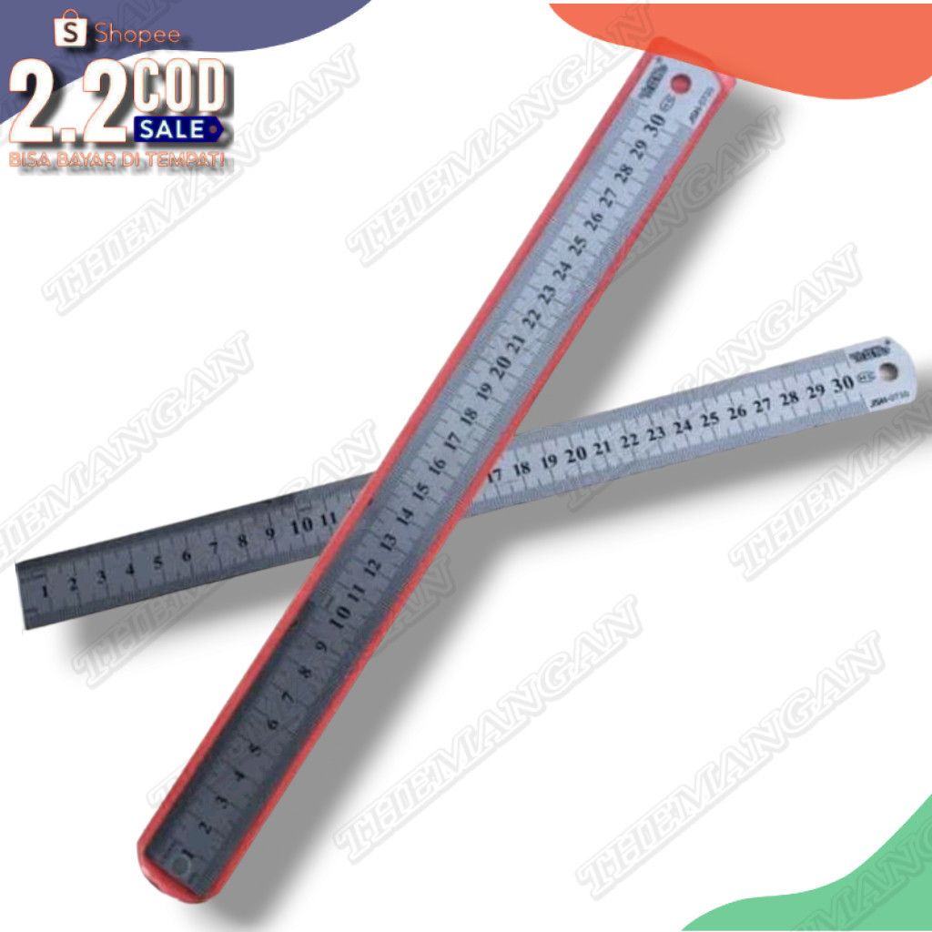 

[BISA COD] PENGGARIS BESI STAILESS PANJANG 30CM - MURAH