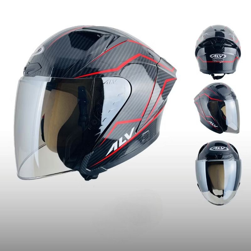 HELM ALV ULTRON V2 CARBON HELM HALF FACE MOTIF SNI ORI MURAH LAKU