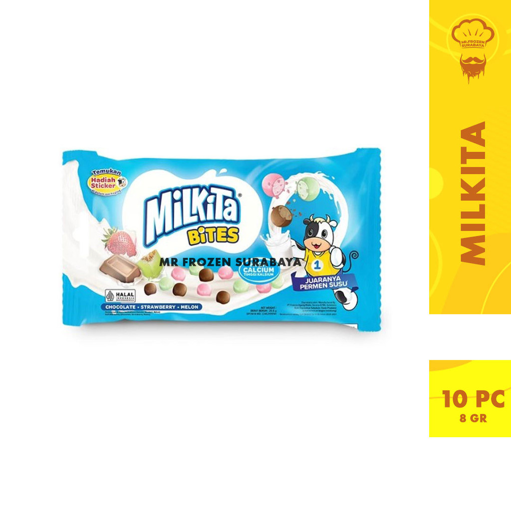 

Milkita Bites Permen Susu - Crunchy Diluar Chewy Didalam Isi 10pc