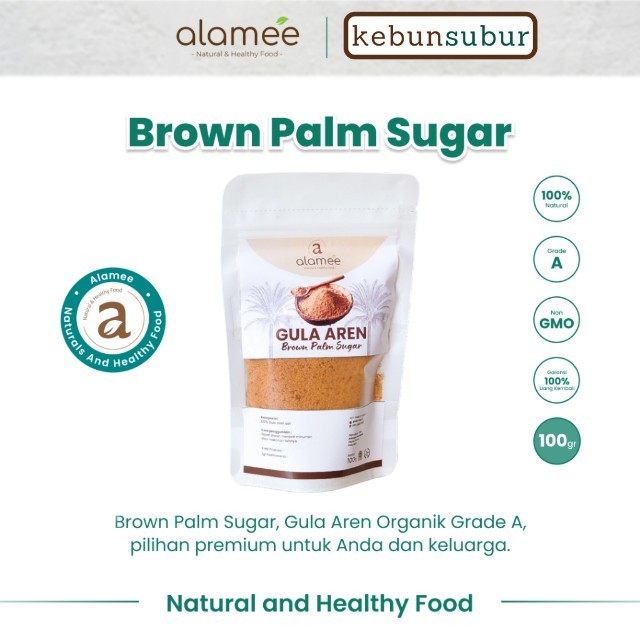 

ALAMEE Gula Aren Bubuk Palm Sugar Organic Asli Organik Premium Semut Powder Natural 100gr Kebunsubur