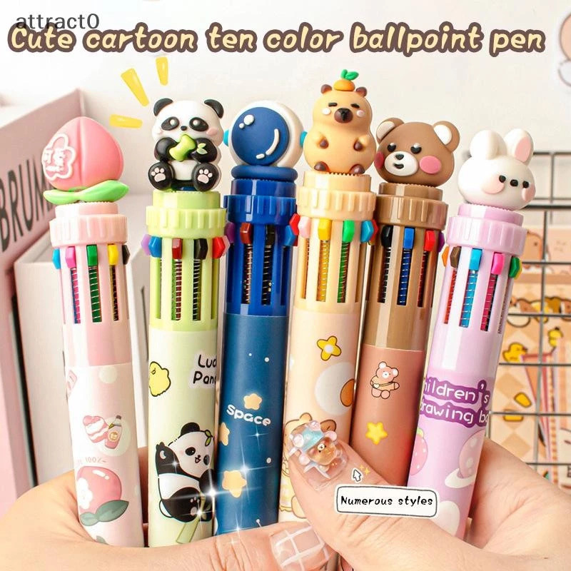 

Pulpen 10 Warna Gel 0.5mm Pulpen Warna Warni Pena Pen Bulpen Lucu Bolpoin Aesthetic Retractable Mekanik Pen Drawing 10 In 1