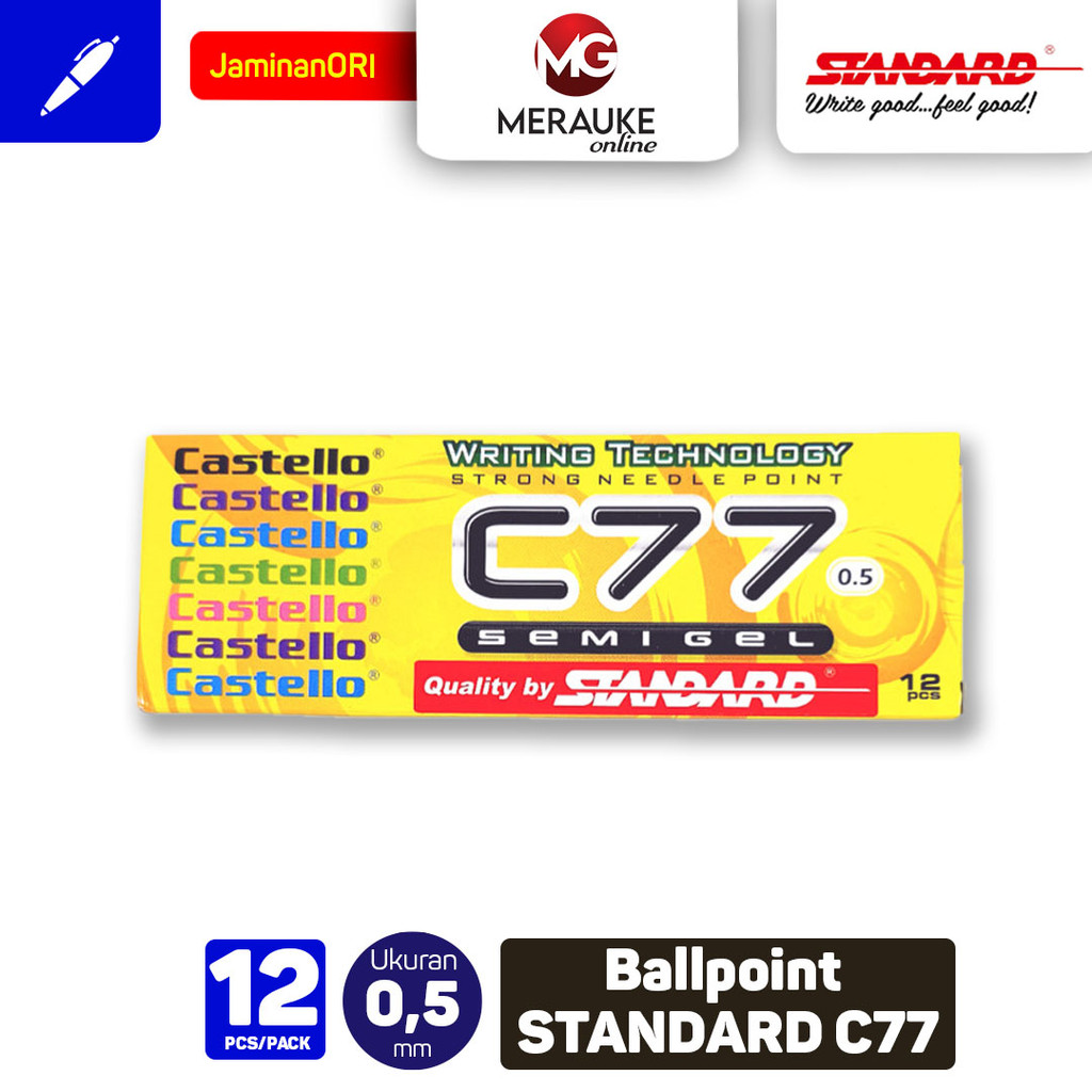 

Ballpoint STANDARD C77 - Hitam 12 Pcs