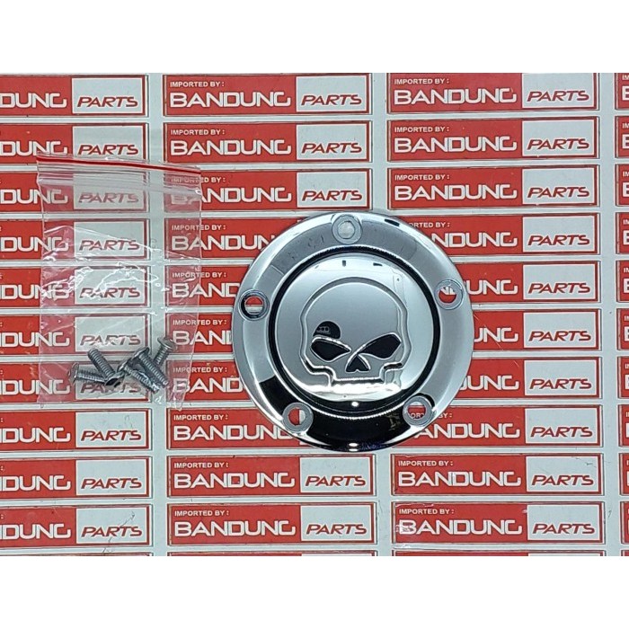 VTWIN SKULL POINT COVER CHROME FITS FX FL 99 UP