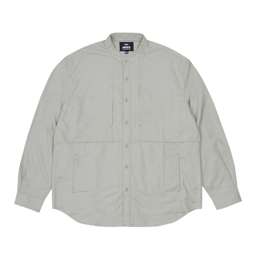 MGee Baju Kemeja Pria Shanghai Koko Koleksi Axton C004 Grey