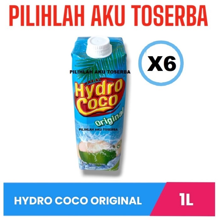 

Hydro Coco Air Kelapa KEMASAN 1 LITER - ( HARGA 6 Pcs )