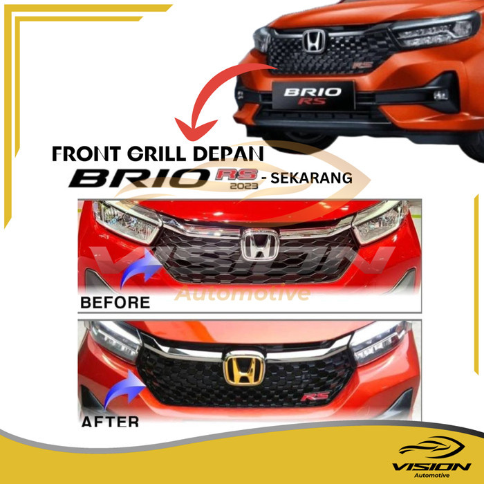 GRILL DEPAN ALL NEW BRIO RS 2023 2024 2025 OEM RS MODEL HITAM GLOSSY