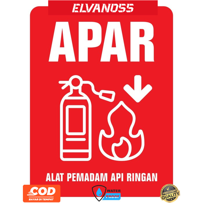 

STIKER RAMBU APAR ALAT PEMADAM API RINGAN - 15X20CM SIGNAGE FREE CUSTOM DESAIN STICKER