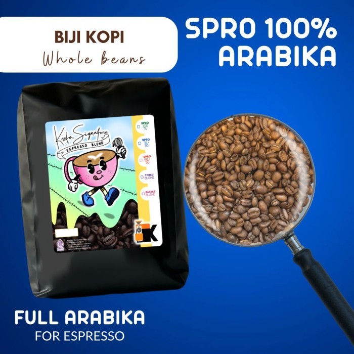 

[PROMO] Biji Kopi 1kg Espresso Blend Arabika 100% - Biji, 500gr