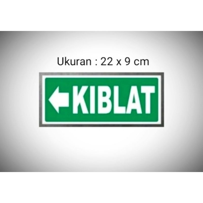 

Acrylic Sign label kiblat/petunjuk arah tulisan kiblat