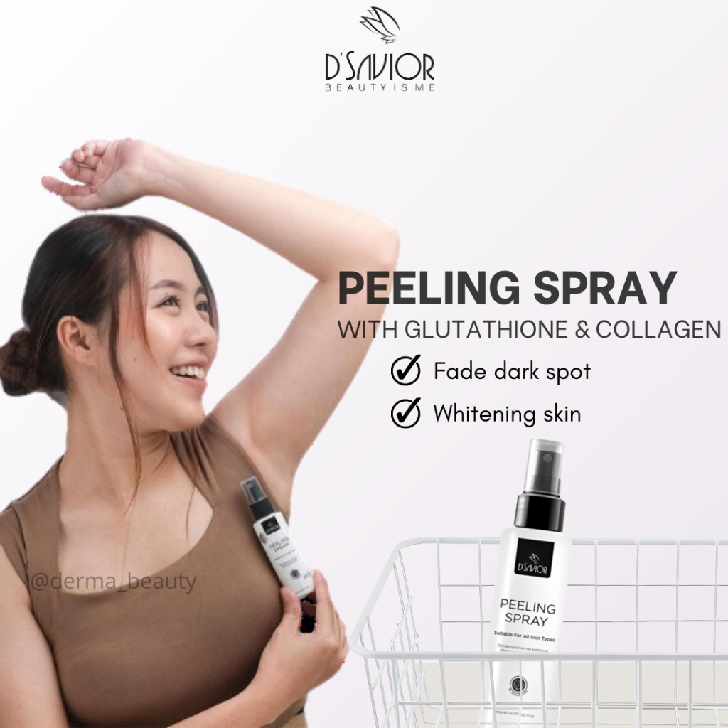 CLEARANCE SALE D'Savior Peeling Spray Perontok Kulit Mati Dan Daki Menahun Peeling Badan Dan Wajah B